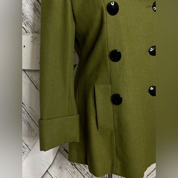 Newport News Vintage Pea Coat Green 4 - Picture 3 of 9